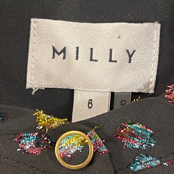 Milly Reina Confetti Metallic A Line Dot Dress Size 6 - Picture 9 of 9